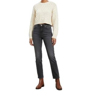 JOE’s JEANS High-waisted Straight Leg Jeans - Size 27, Faded Black Wash, EUC